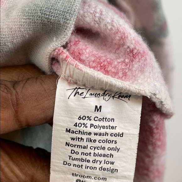 The Laundry Room Tie-Dye Sweetwear Hoodie Sweatshirt Lagenlook Men's M Oversized - Picture 9 of 10